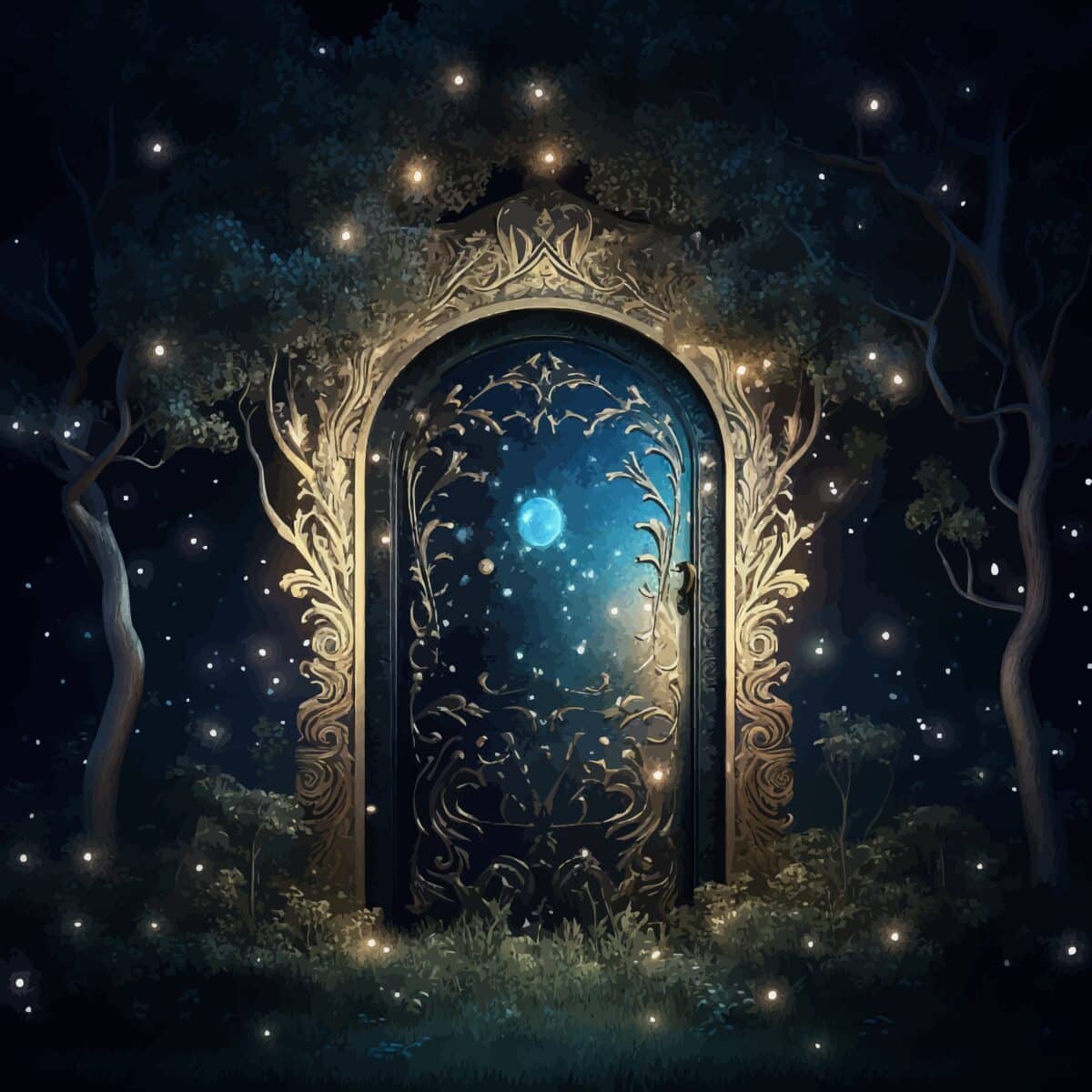 Magic,gate.,mysterious,entrance,portal,to,fantasy,world.,ancient,ruins.